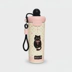 Black Cat Insulated Water Bottle With Charm