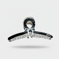 Black Rhinestone Bow Hair Claw Clip