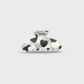 Heart Pearl Hair Claw Clip Black White