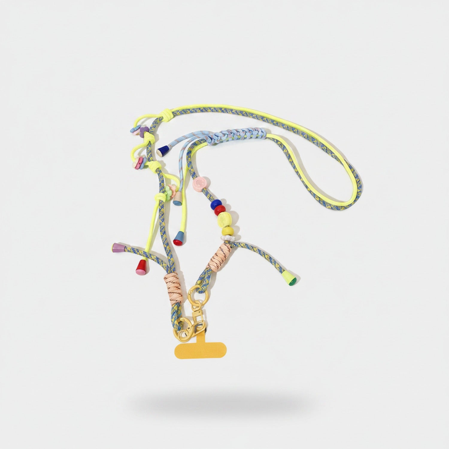 Colorful Beaded Phone Charm Strap With Tassel