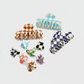 Checkered Hair Claws Colorblock Set Pack