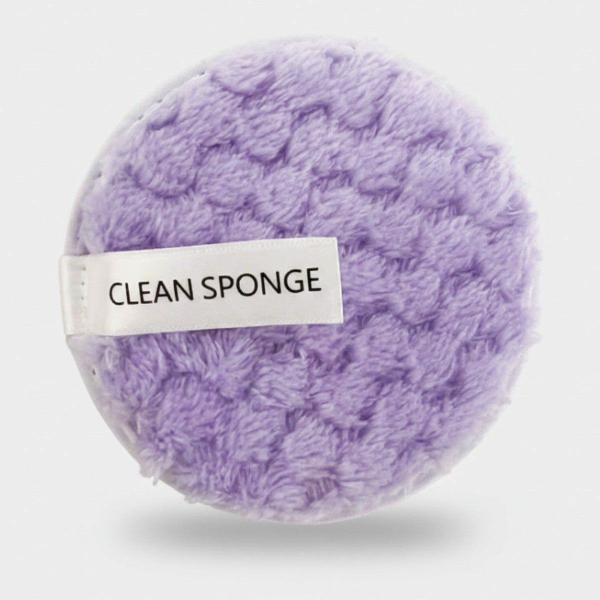 Purple Plush Round Cleansing Sponge Pad – Korean beauty tool (view 1)