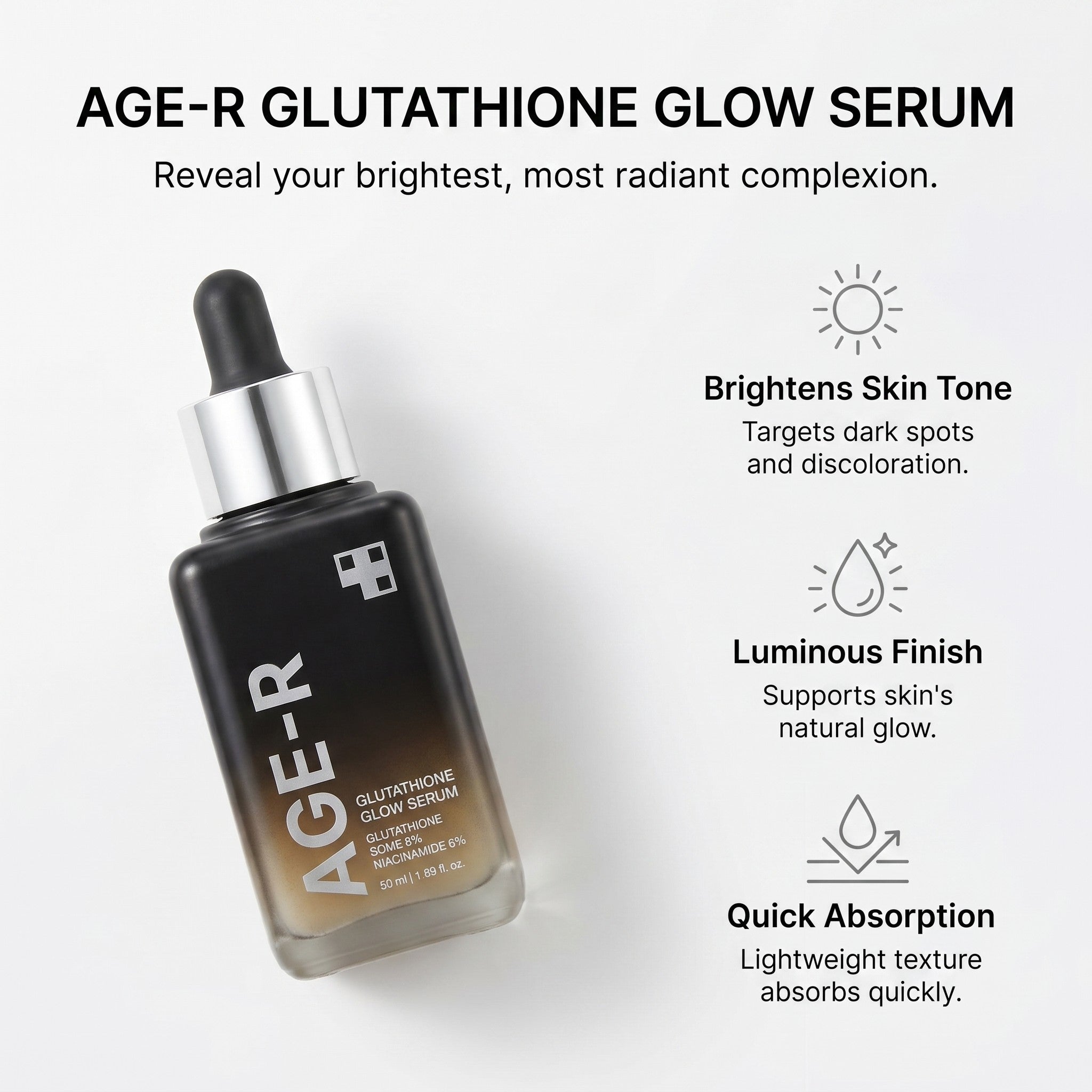 AGE-R GLUTATHIONE GLOW SERUM 30g