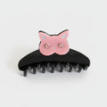 Pink Rhinestone Cat Hair Claw Clip
