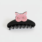 Pink Rhinestone Cat Hair Claw Clip