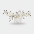Pearl & Leaf Silver Hair Comb Silver Pearl