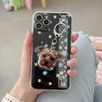 Brown Terrier Dog Acrylic Keyring Charm