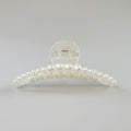 Pearl Beaded Clear Claw Hair Clip