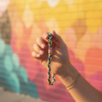 Purple & Yellow Braided Rope Phone Charm Strap
