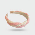 Twisted Lace Padded Headband Pink Cream