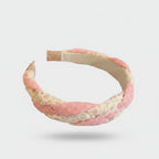 Twisted Lace Padded Headband Pink Cream
