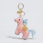 Plush Crocheted Pony Keychain - Pink – novelty & toys (view 1)
