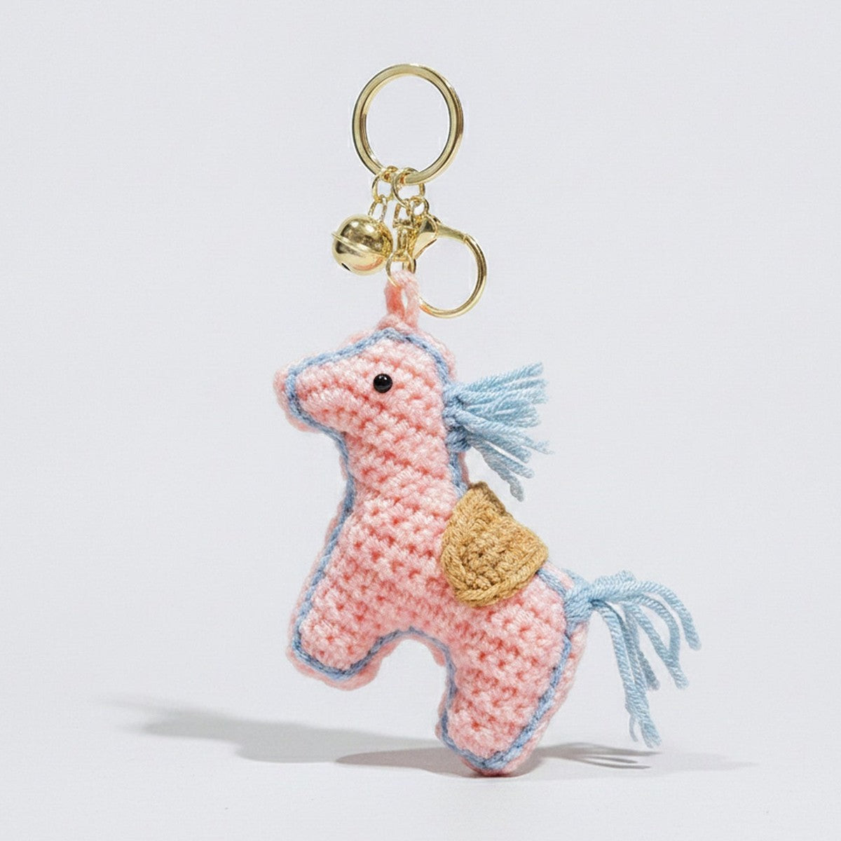 Plush Crocheted Pony Keychain - Pink – novelty & toys (view 1)