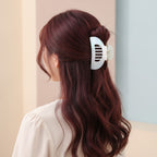 Pearl White Oval Hair Claw