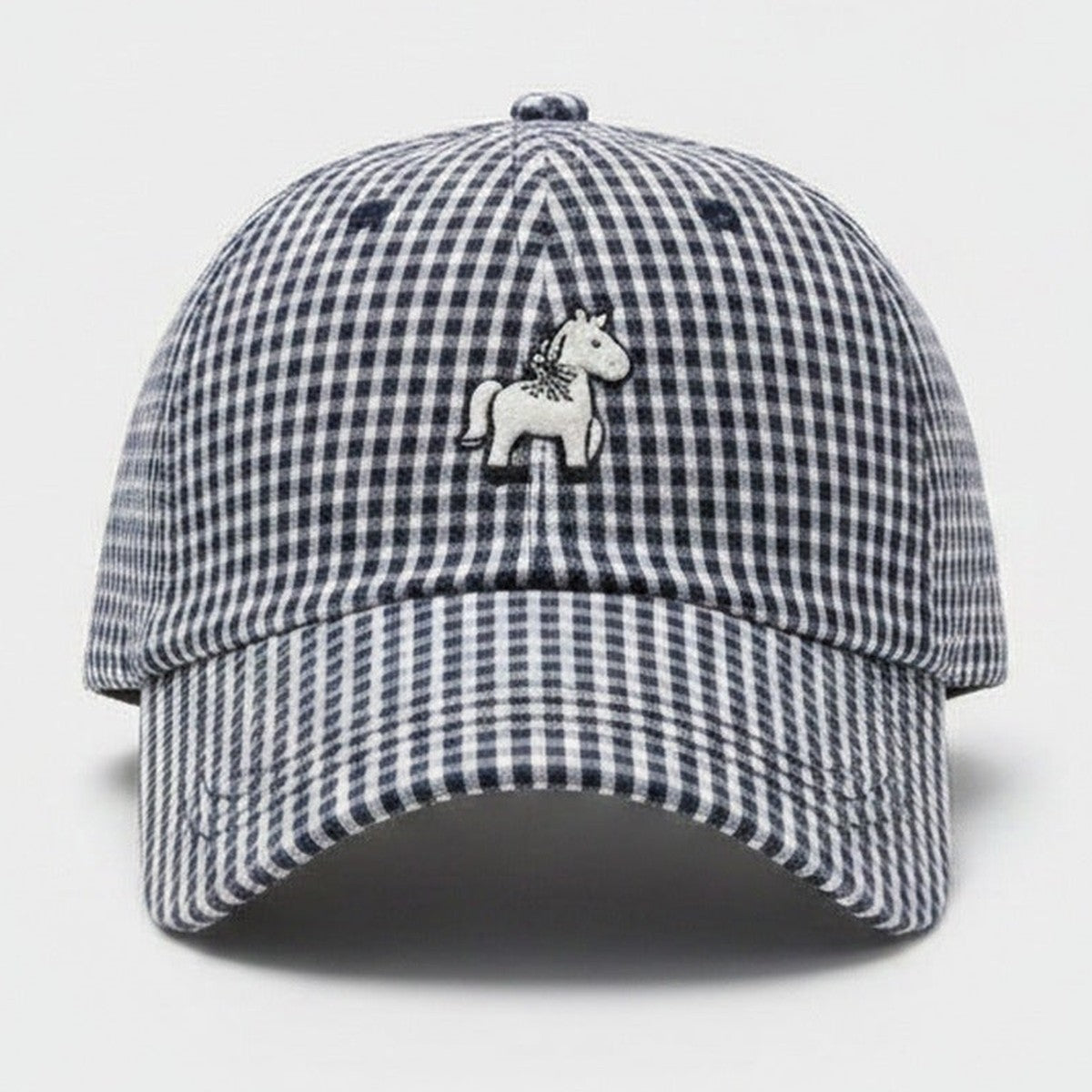Cap With Horse Emblem - Black – apparel accessories (view 1)
