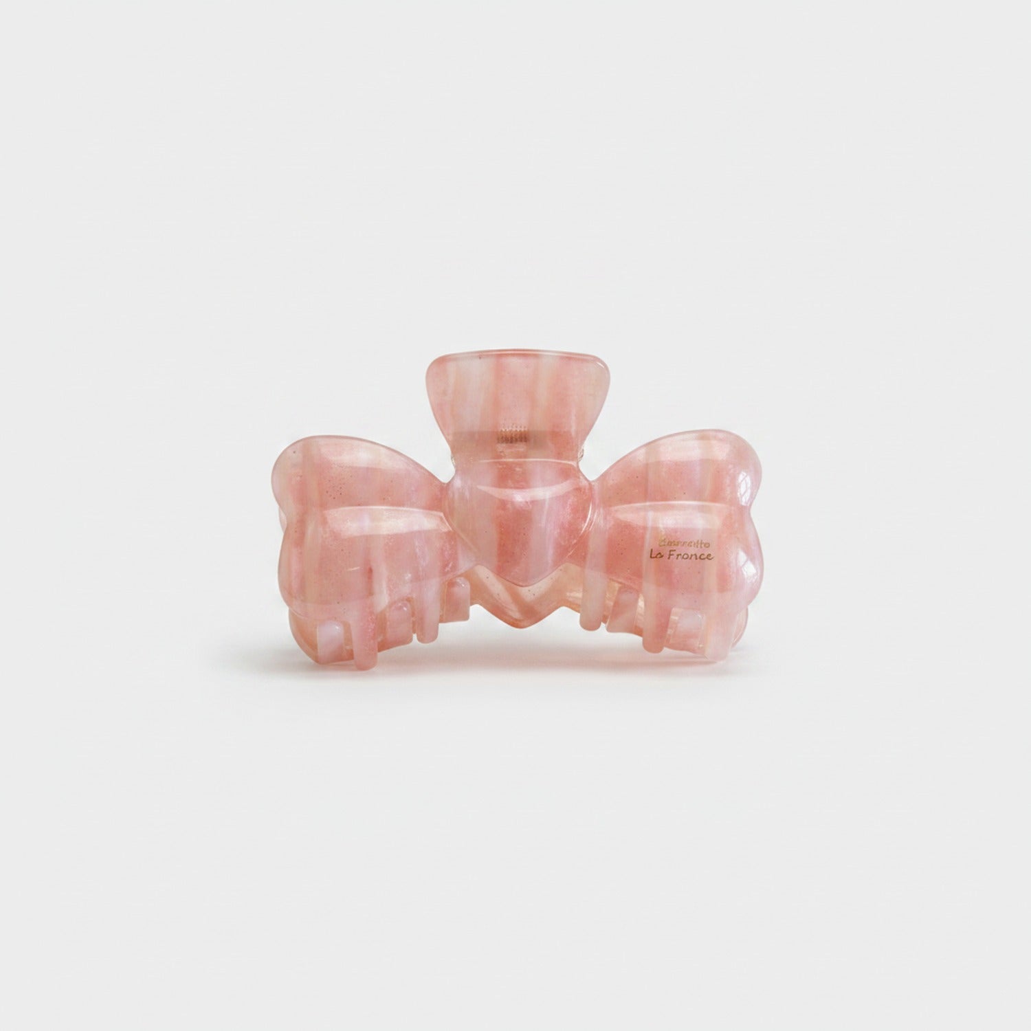 Pink Pearl Bow Hair Claw Clip