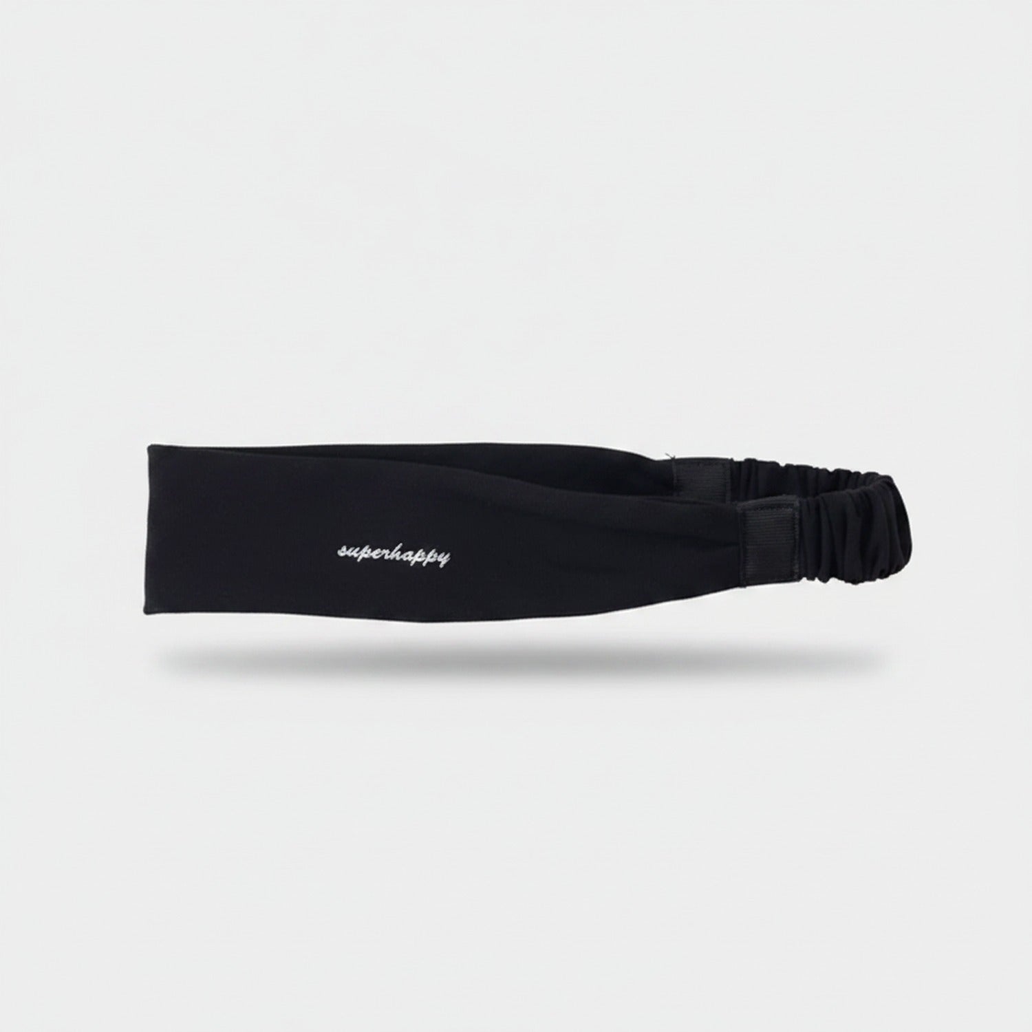 Black Ruched Stretchy Hair Wrap Headband