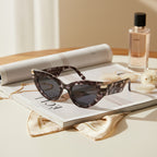 Tortoiseshell Cat Eye Sunglasses With Gold Accents