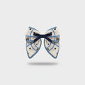 Blue Plaid Heart Bow Hair Claw