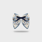 Blue Plaid Heart Bow Hair Claw