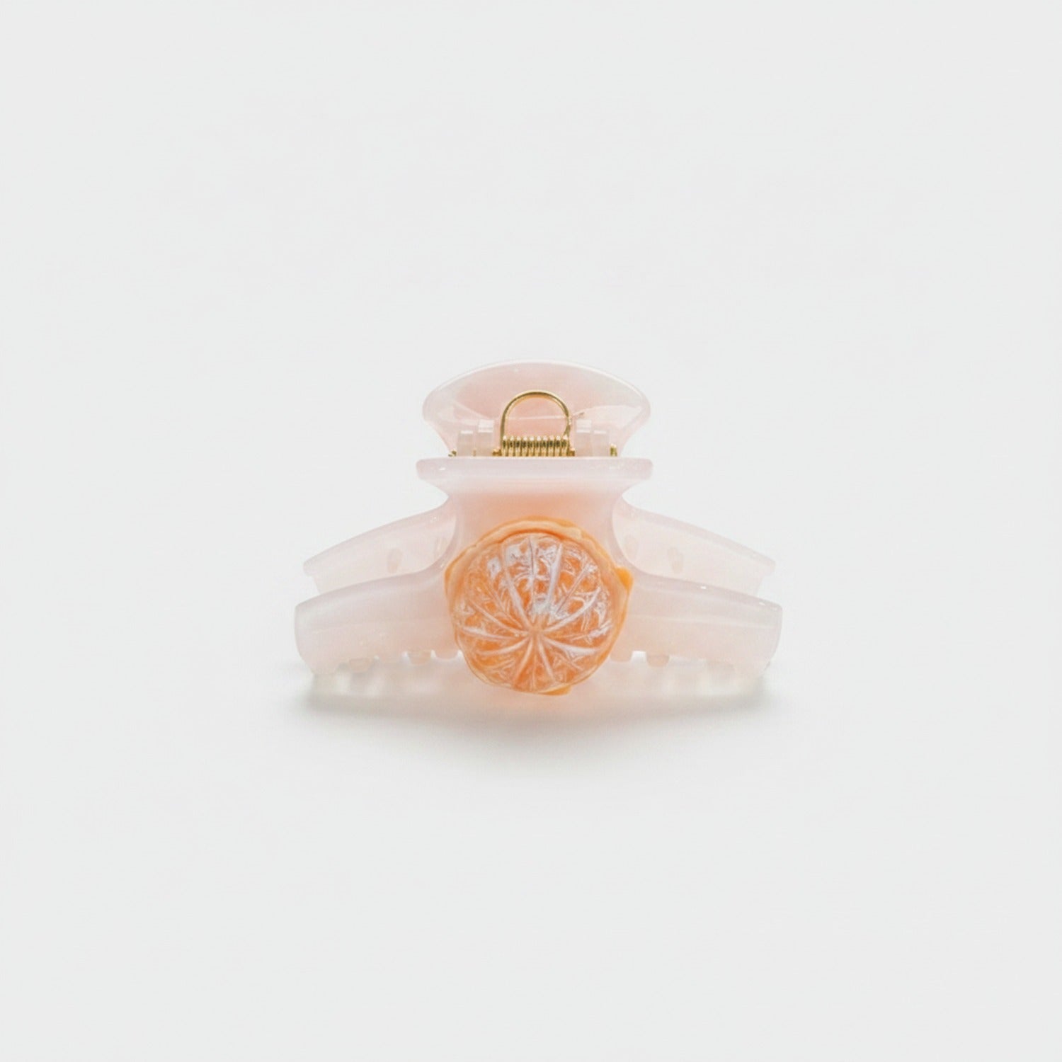 Citrus Slice Peach Pearl Hair Claw