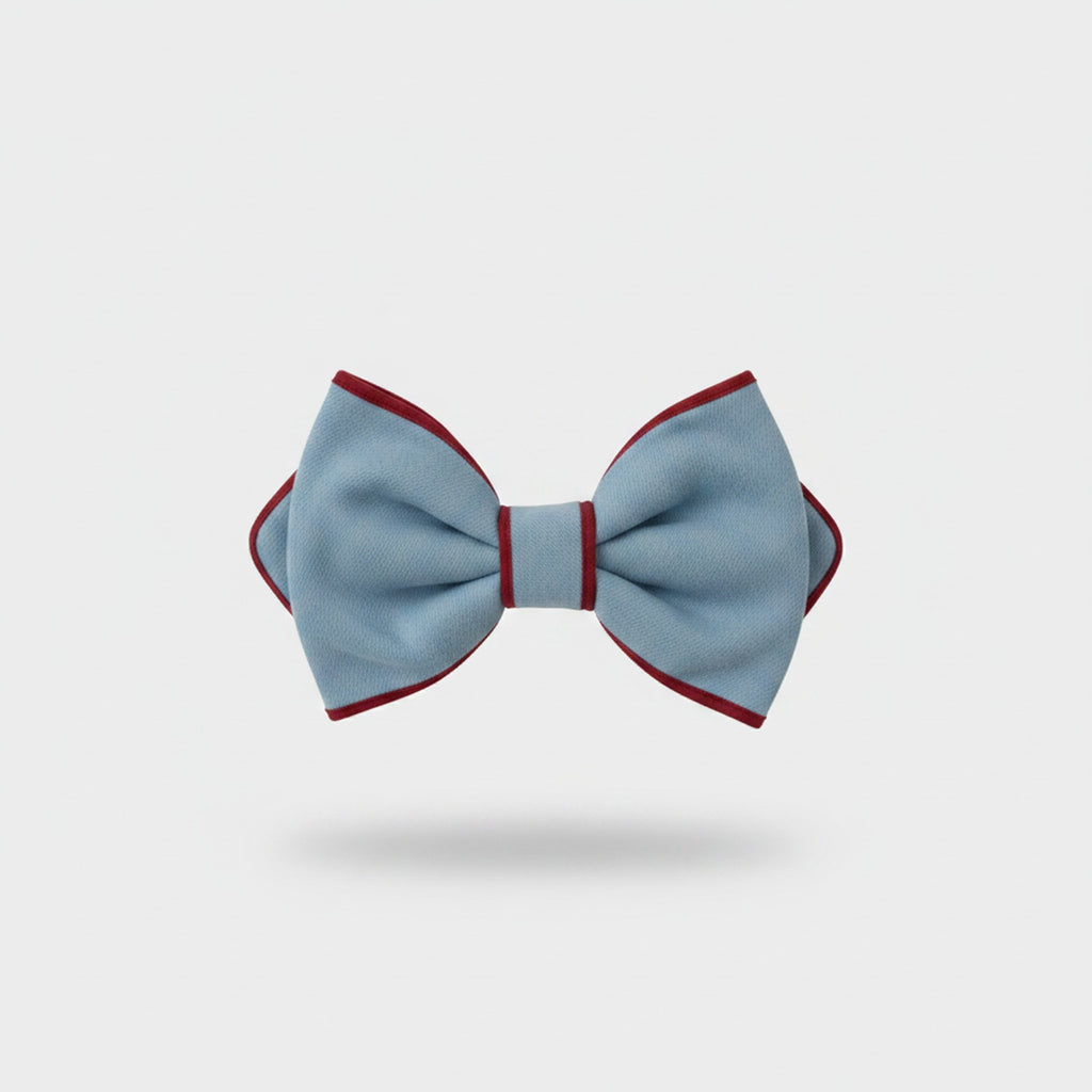 Light Blue Ribbon Bow Hair Claw Clip