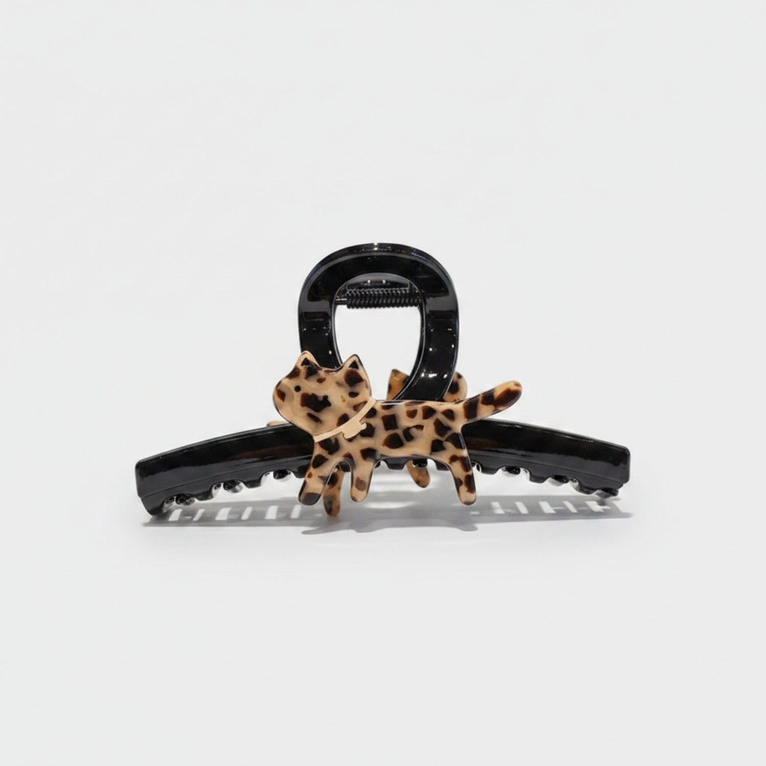 Leopard Print Cat Hair Claw Clip