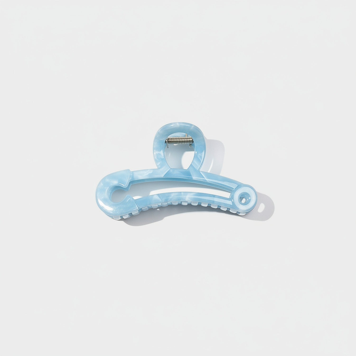 Light Blue Claw Hair Clip With Metal Clasp