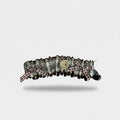 Checkered Lace Hair Claw With Bow And Beads
