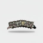 Checkered Lace Hair Claw With Bow And Beads