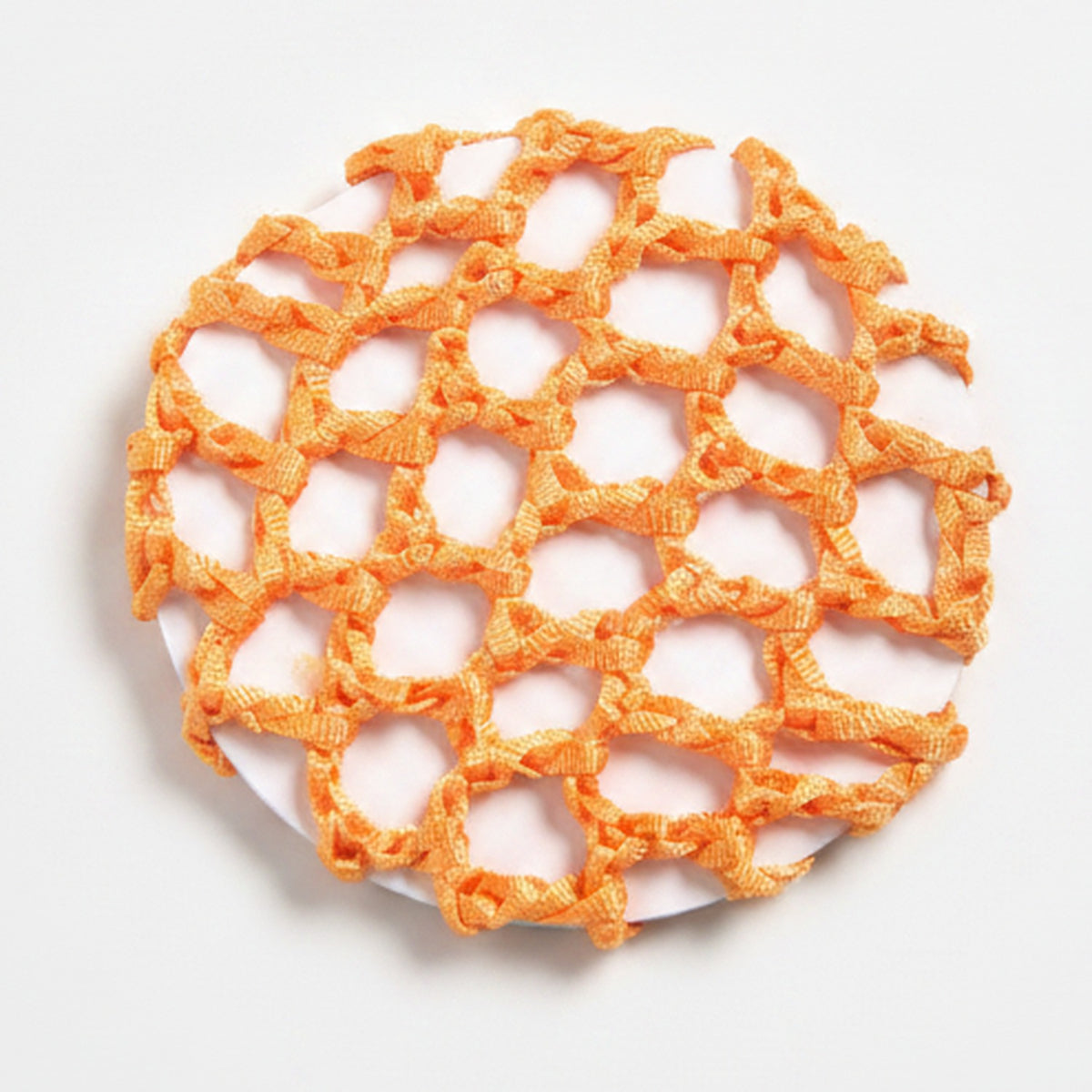 Crochet Mesh Hair Net - Orange