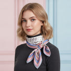 Equestrian Bit Print Silk Scarf - Green & Red Alt