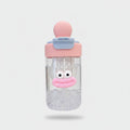 Pink Smiley Face Water Bottle with Charm