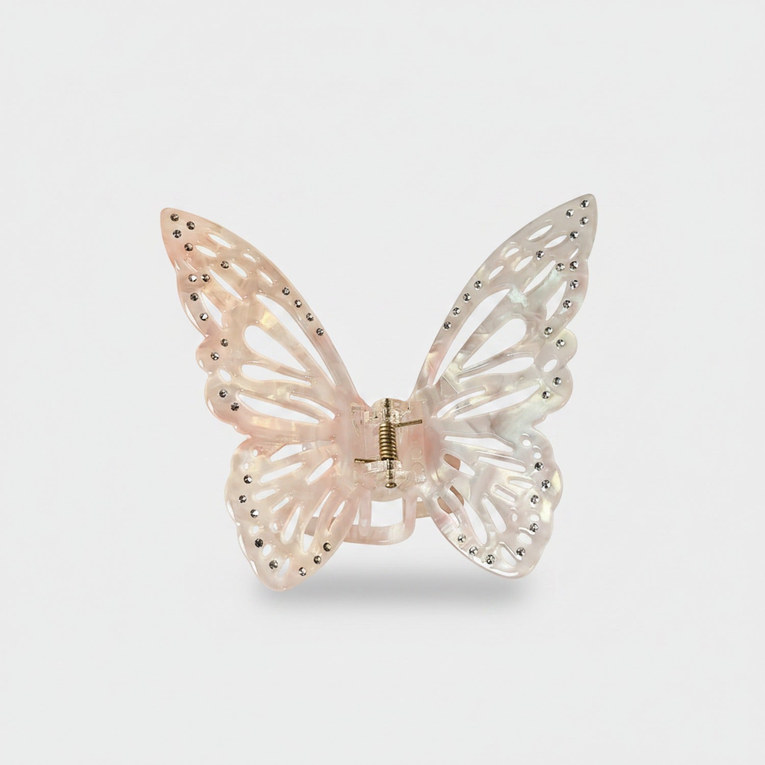 Butterfly Rhinestone Pearl Hair Claw Clip