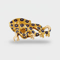 Gold Blue Spotted Animal Hair Claw Clip