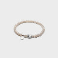 Pearl Beaded Bracelet With Heart Charm