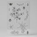 Botanical Flowers and Insects Clear Sticker Sheet – stationery (view 1)