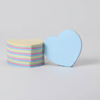Heart-Shaped Sticky Notes Pad Multicolor – stationery (view 1)