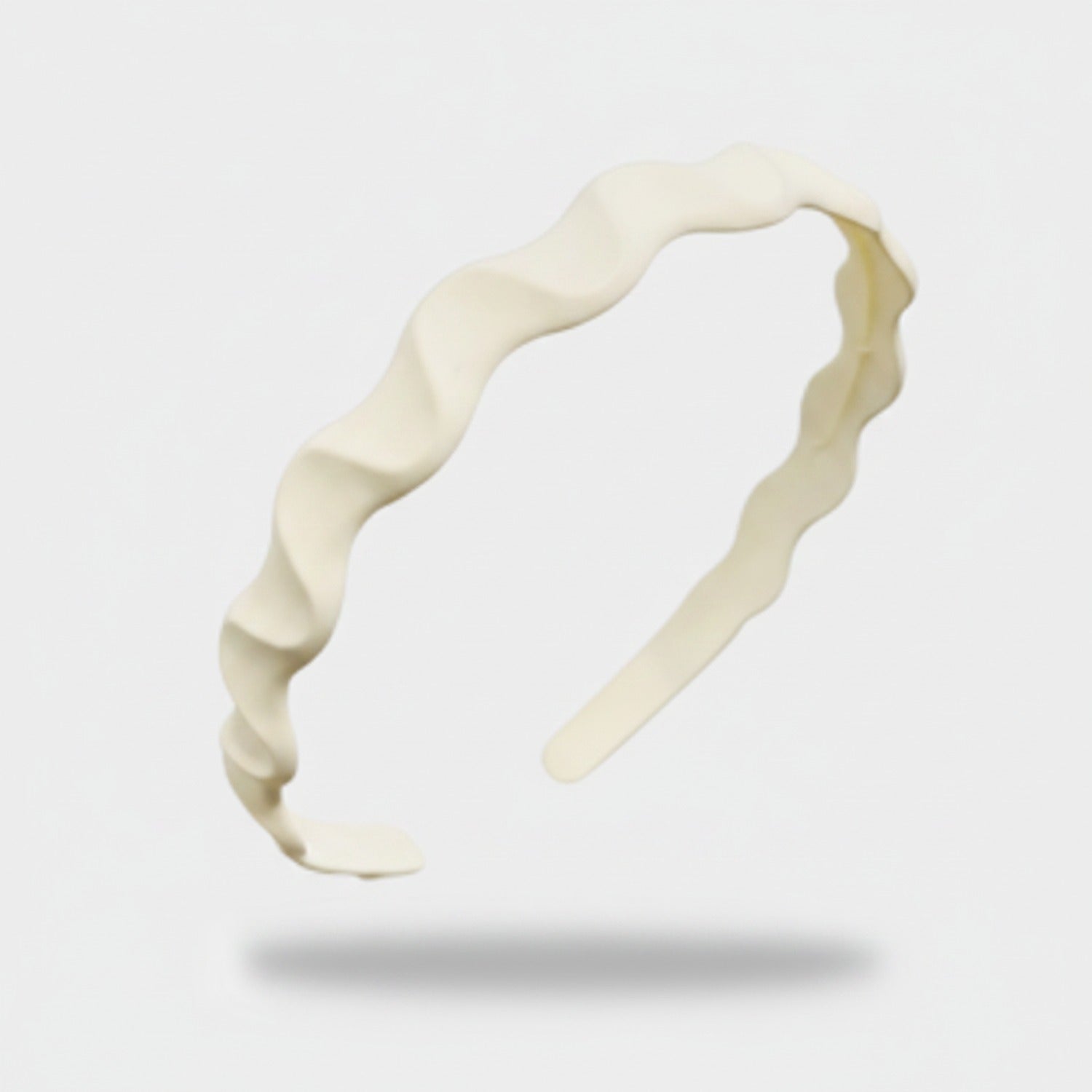 Twisted Cream Wavy Padded Headband