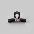 Black Hair Claw With Colorful Love Charm