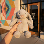 Soft Grey Plush Bunny Stuffed Animal Toy