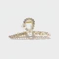 Flower Rhinestone Gold Hair Claw Clip