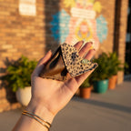 Leopard Print Hair Claw With Gold Charm