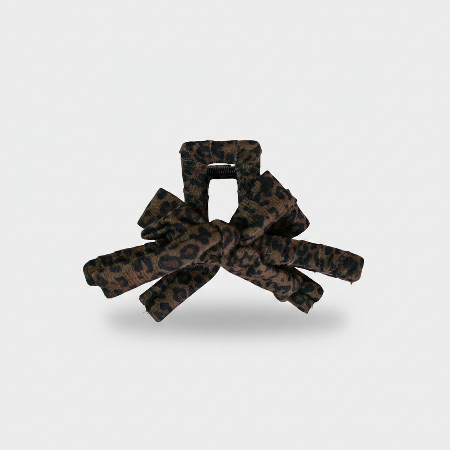Leopard Print Textured Hair Claw Clip