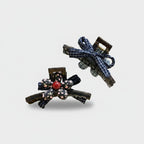 Plaid Bow Hair Claws with Floral Detail