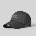 Black Baseball Cap With Hello Weekend Embroidery