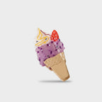 Ice Cream Cone Hair Claw Clip With Strawberry Top