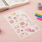 Kawaii Sticker Sheet Set - Sweet Treats Party