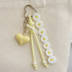 Daisy Charm Keychain - Yellow