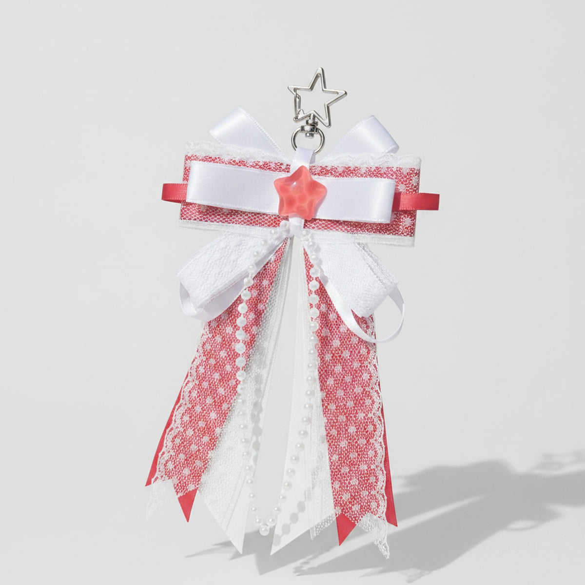 Layered Bow Bag Charm